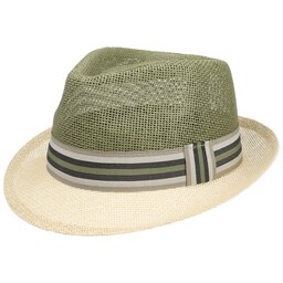 Kapelusz Słomkowy Twotone Trilby by Lipodo, naturalny zielony,