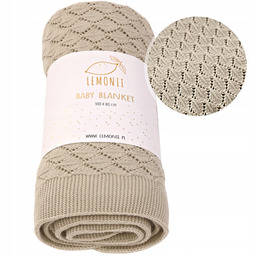 ażurowy kocyk bawełniany do wózka