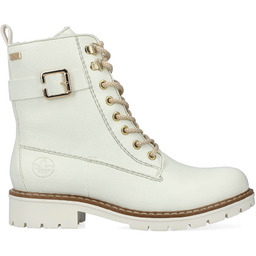 Wodoodporne komfortowe botki damskie ocieplane białe Rieker Y9126-80