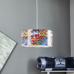 Maco Design Żyrandol Graffiti z kolorowym nadrukiem fotograficznym