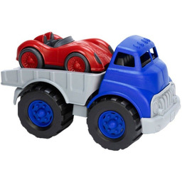 Samochód ciężarowy z wyścigówką, GTFLRA1481-Green Toys, pojazdy
