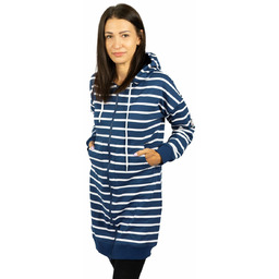 Długa Bluza Rozpinana Damska Z Kapturem, Tunika