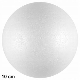 KULKA styropianowa biała 10cm dekoracja ozdoba na święta