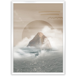 Plakat Mountains, 30 x 40 cm, Ramka: Biała