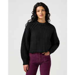 WRANGLER PUFF SLEEVE SWEATER BLACK 112356480 XL