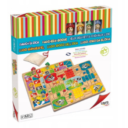 Gra Planszowa Chińczyk Piraci Dwustronna Drewniane Elementy Pionki