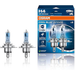 OSRAM COOL BLUE INTENSE H4, +100% jaśniejsze światło,