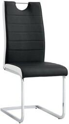 Krzesło tapicerowane C-946 czarno-białe