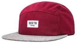 czapka męska BRIXTON Hoover Burgundy/Heather Grey