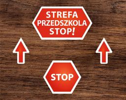 Naklejki Podłogowe STOP STREFA PRZEDSZKOLA