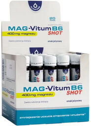 Mag-Vitum B6, shot, smak jeżynowy, 25 ml x