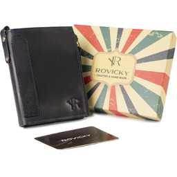 Portfel granatowy retro Rovicky N1226-RHP-5449 NAVY