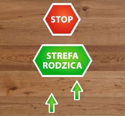 Naklejki Podłogowe STOP STREFA RODZICA