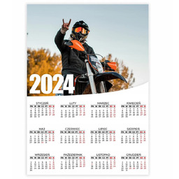 Kalendarz Plakatowy Ścienny 2024 Rok 50x70cm Enduro Cross