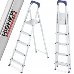 Drabina drabinka domowa stalowa galwanizowana metalowa 5 stopni