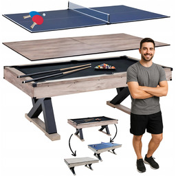 Stół Bilardowy 3W1 Stół Do Bilarda Ping-ponga 7FT