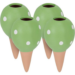 Relaxdays Stożek gliniany do nawadniania, zestaw 4 sztuk,