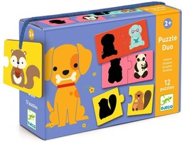 Puzzle duo CIENIE DJ08187-Djeco, tekturowe puzzle dla dzieci