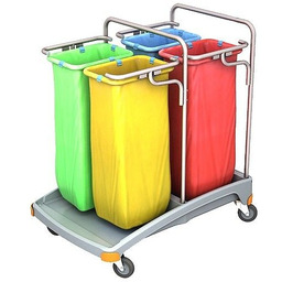 Poczwórny wózek na odpady z tworzywa sztucznego Splast