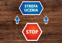 Naklejki Podłogowe STOP STREFA UCZNIA