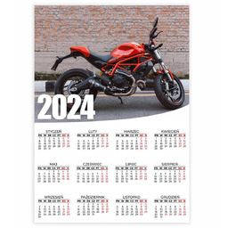 Kalendarz Plakatowy Ścienny 2024 Rok 50x70 cm Yamaha