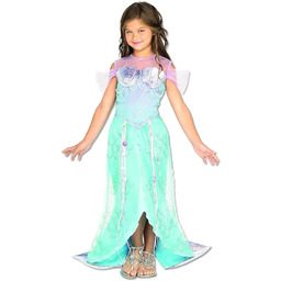 Dziewczęcy kostium Deluxe Mała Syrenka Księżniczka Dzień Tydzień