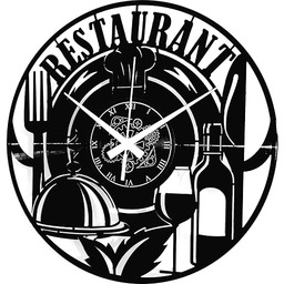 Instant Karma Clocks Winylowy zegar ścienny Pizzeria Restauracja
