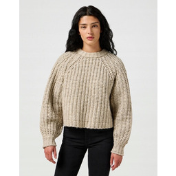 WRANGLER PUFF SLEEVE SWEATER OATMEAL 112356481 S