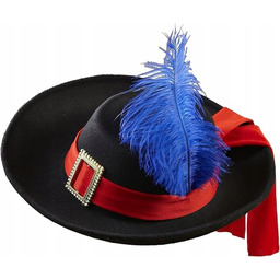 Strój karnawałowy, Przebranie, Kapelusz Muszkietera Filcowy Uniwersalny
