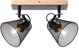 Brilliant Młodzieżowa lampa sufitowa Whole 40113/76 druciana czarna