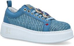 Sneakersy damskie premium - GIO+ PIA350B NIEBIESKIE