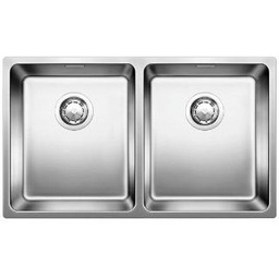 Blanco ANDANO 340/340-IF 522981 Stalowy Srebrny Zlewozmywak prostokątny