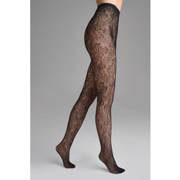 Rajstopy damskie koronkowe kabaretki eleganckie czarne Charly G002