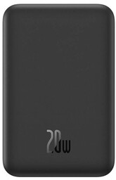 Baseus Magnetyczny mini powerbank 5000mAh, USB-C 20W (czarny)