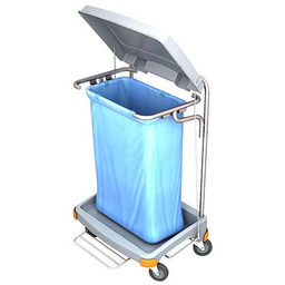 Wózek na odpady z tworzywa sztucznego z pedałem