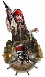 Star Cutouts Ltd Cięcie kartonowe Captain Jack Sparrow