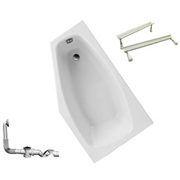 Polska wanna Polimat narożna Marika 140x80 cm syfon