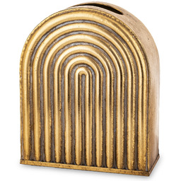 Wazon dekoracyjny metalowy złoty 36,5x30x11,5 175572
