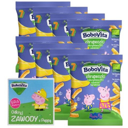 Zestaw BoboVita Bio Chrupeczki kukurydziane wyśmienicie bananowe, 8