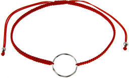 Bransoletka szczęścia celebrytka rodowane kółko kółeczko circle ring