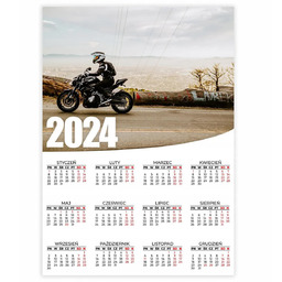 Kalendarz Plakatowy Ścienny 2024 Rok 50x70 cm Motocykle