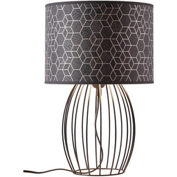 Brilliant Galance Lampki, Lampa Stołowa Podstawa Druciana Czarna
