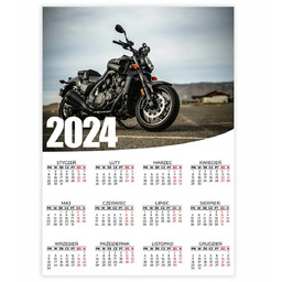 Kalendarz Plakatowy Ścienny 2024 Rok 50x70 cm Yamaha
