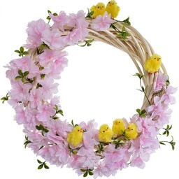 WIELKANOCNY WIANEK ŚWIĄTECZNY NA DRZWI STROIK KWIATY OZDOBA