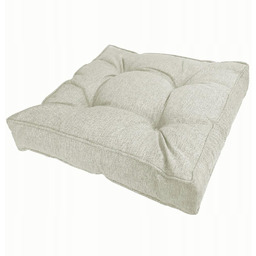 Poduszka Ogrodowa Siedzisko Pikowana na Krzesło Beż 60x60