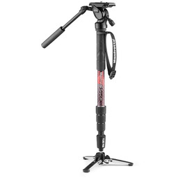 Manfrotto MVMELMIIA4LIVE - monopod Alu, 4-sekcyjny, głowica 400AH,