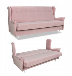 Wersalka sofa uszak kanapa rozkładana Ari różowa