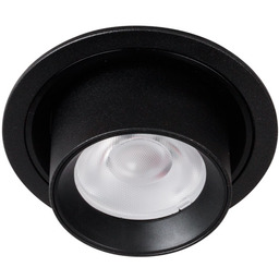 HALO F lampa sufitowa podtynkowa tuba czarna wysuwana