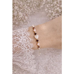 Pakamera Piękna bransoletka na sznurku z kamieniami agat,