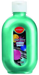 Farba plakatowa metaliczna zielona 300ml - Keyroad